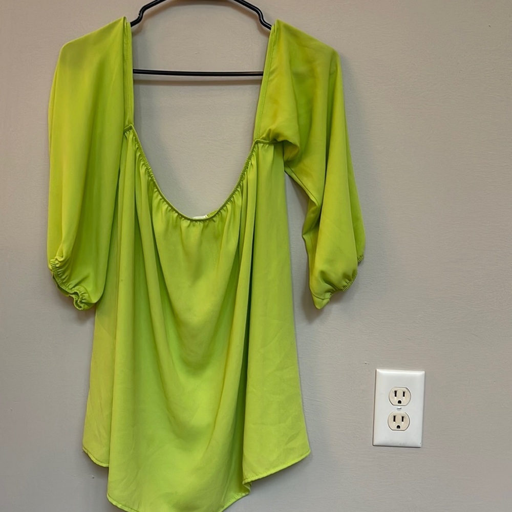Lime green blouse